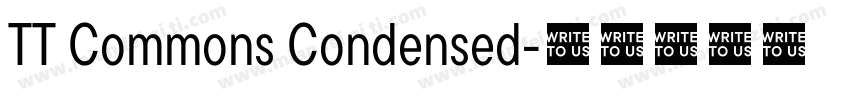 TT Commons Condensed字体转换